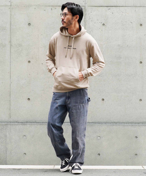 裏毛プリントパーカー | メンズ プルオーバーパーカー プルパーカー フーディ ロゴプリント スウェット 長袖 秋冬 秋服 冬服 カジュアル ユニセックス JIGGYSSHOP