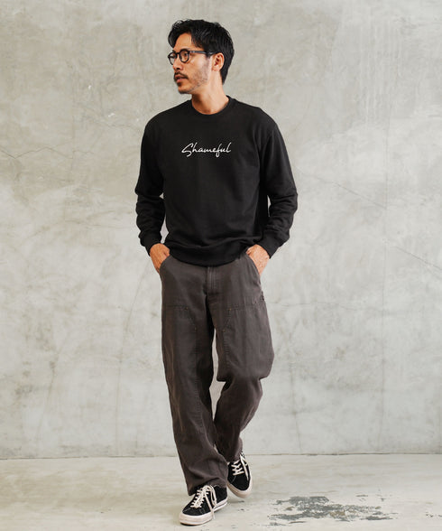 裏毛プリントトレーナー | スエット オーバーサイズ 20代 30代 40代 トップス ファッション オリジナル ブランド 白 黒 服 秋服 冬服 春服 秋 冬 裏毛 プリント 長袖