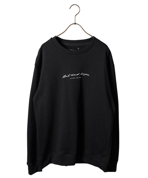 裏毛プリントトレーナー | スエット オーバーサイズ 20代 30代 40代 トップス ファッション オリジナル ブランド 白 黒 服 秋服 冬服 春服 秋 冬 裏毛 プリント 長袖