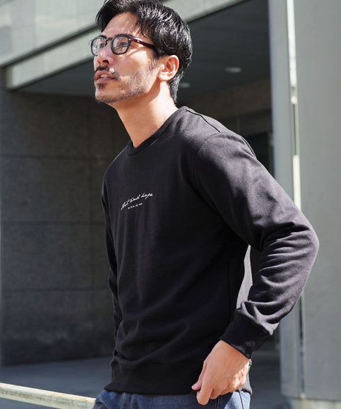 裏毛プリントトレーナー | スエット オーバーサイズ 20代 30代 40代 トップス ファッション オリジナル ブランド 白 黒 服 秋服 冬服 春服 秋 冬 裏毛 プリント 長袖