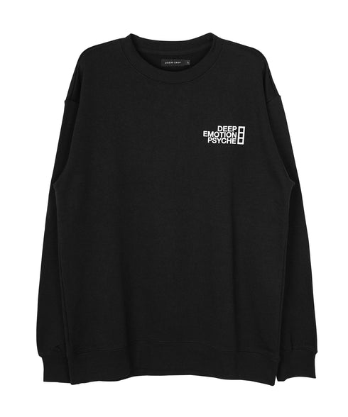 裏毛プリントトレーナー | スエット オーバーサイズ 20代 30代 40代 トップス ファッション オリジナル ブランド 白 黒 服 秋服 冬服 春服 秋 冬 裏毛 プリント 長袖