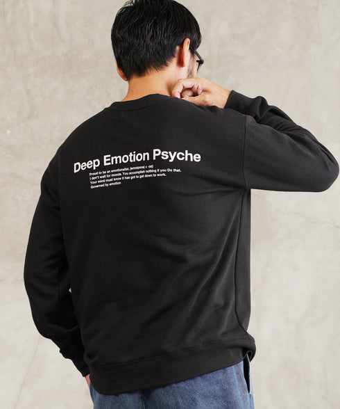 裏毛プリントトレーナー | スエット オーバーサイズ 20代 30代 40代 トップス ファッション オリジナル ブランド 白 黒 服 秋服 冬服 春服 秋 冬 裏毛 プリント 長袖