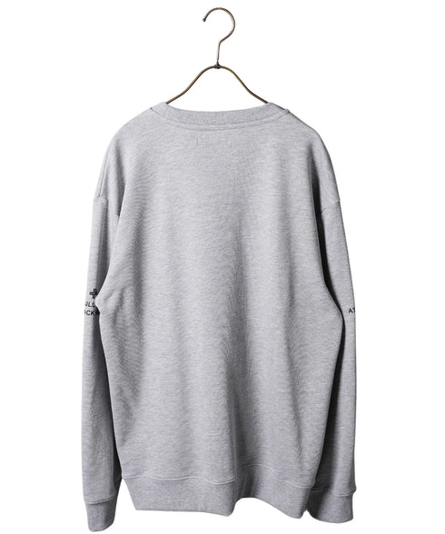 裏毛プリントトレーナー | スエット オーバーサイズ 20代 30代 40代 トップス ファッション オリジナル ブランド 白 黒 服 秋服 冬服 春服 秋 冬 裏毛 プリント 長袖