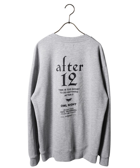 裏毛プリントトレーナー | スエット オーバーサイズ 20代 30代 40代 トップス ファッション オリジナル ブランド 白 黒 服 秋服 冬服 春服 秋 冬 裏毛 プリント 長袖