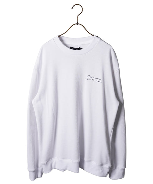 裏毛プリントトレーナー | スエット オーバーサイズ 20代 30代 40代 トップス ファッション オリジナル ブランド 白 黒 服 秋服 冬服 春服 秋 冬 裏毛 プリント 長袖