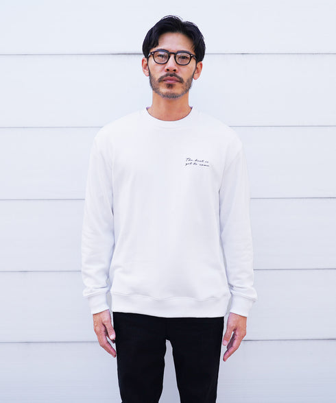 裏毛プリントトレーナー | スエット オーバーサイズ 20代 30代 40代 トップス ファッション オリジナル ブランド 白 黒 服 秋服 冬服 春服 秋 冬 裏毛 プリント 長袖