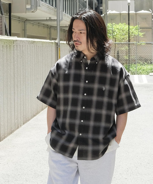 H177 / 着用サイズ:L オンブレ―ブラック