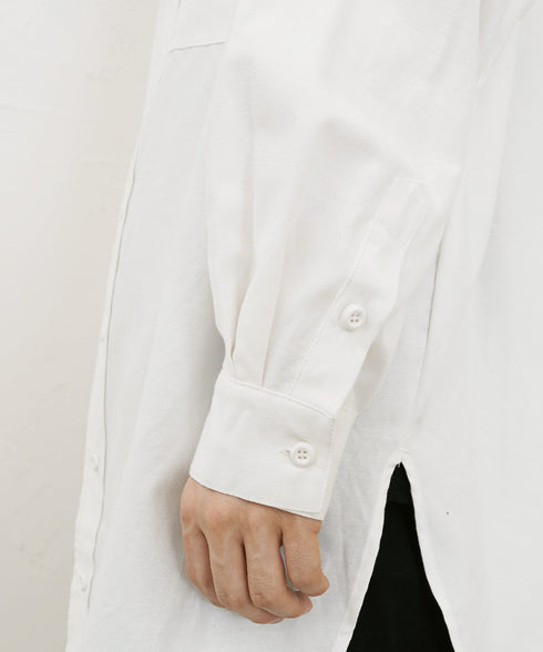 オーバーサイズ バンドカラー L/S シャツ OUTLET SALE 213775