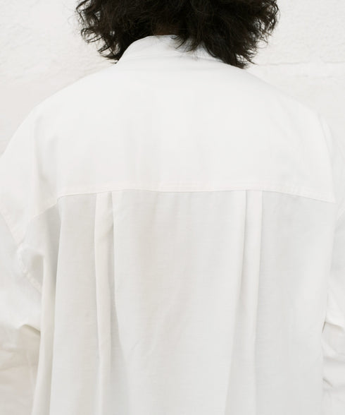 オーバーサイズ バンドカラー L/S シャツ OUTLET SALE 213775
