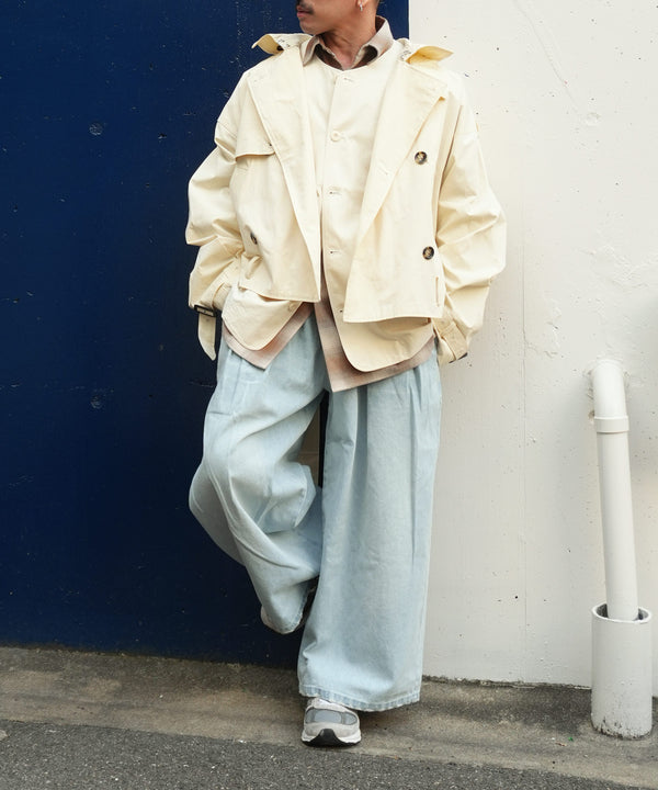 H163 / 着用サイズ:M インディゴブルー 着用アウター:216360 着用ベスト:218009 着用トップス:218706