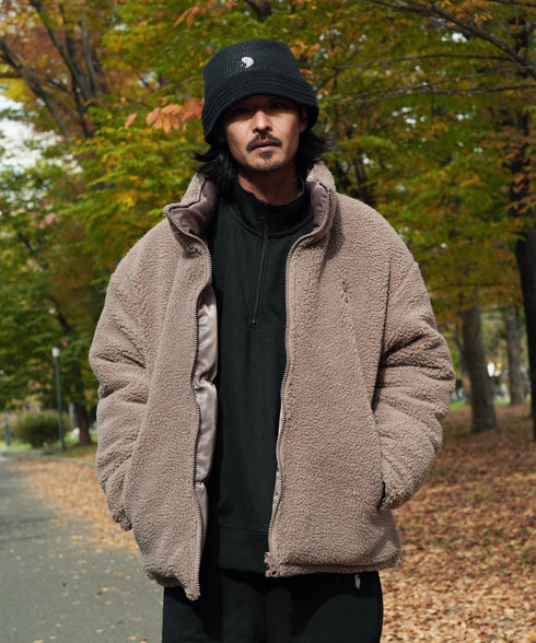 H171 / 着用サイズ: L グレージュ(ボア側)