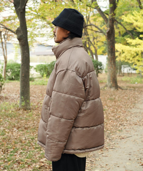 H171 / 着用サイズ: L グレージュ(タフタ側)