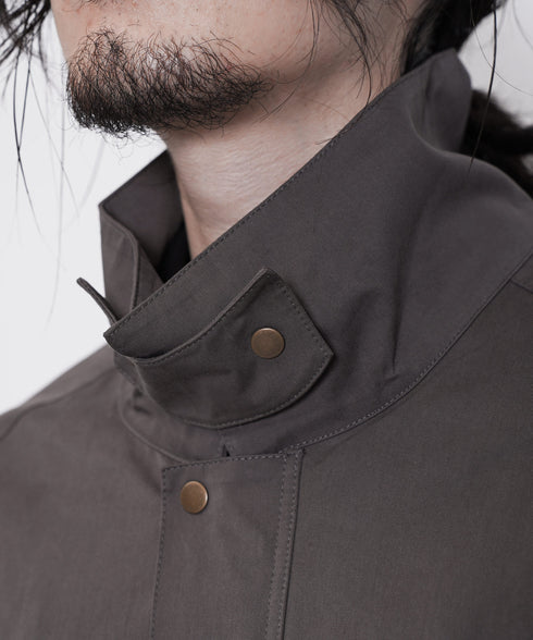 オーバーサイズ ミドル丈 スタンドカラー ラグランスリーブ ハンティングジャケット OUTLET SALE 214512