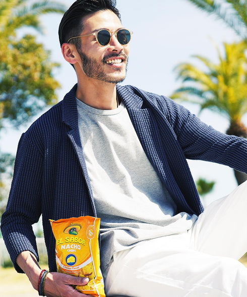 ネイビー MODEL : GO 180cm 66kg Lsize