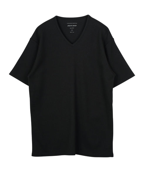 ワッフルVネックT