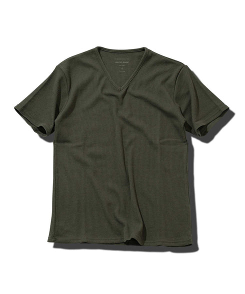 ワッフルVネックT