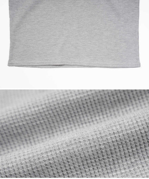 ワッフルVネックT