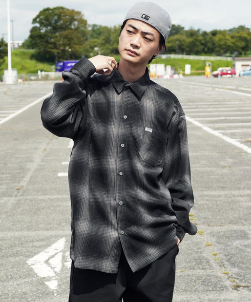 Cal Top / キャルトップ OMBRE CHECK L/S SHIRTS オンブレチェック ロングスリーブシャツ