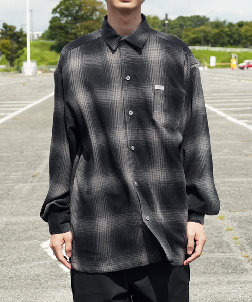 Cal Top / キャルトップ OMBRE CHECK L/S SHIRTS オンブレチェック ロングスリーブシャツ