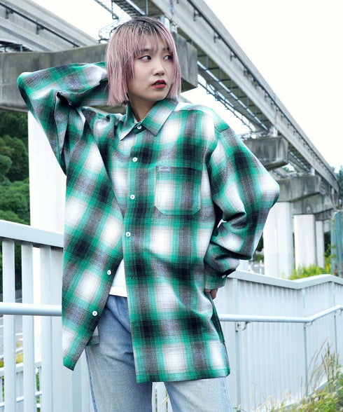 Cal Top / キャルトップ OMBRE CHECK L/S SHIRTS オンブレチェック ロングスリーブシャツ