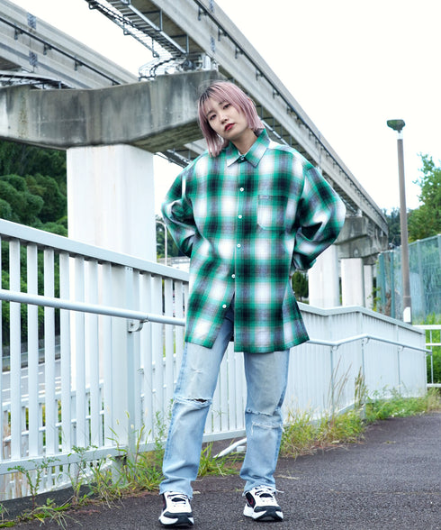 Cal Top / キャルトップ OMBRE CHECK L/S SHIRTS オンブレチェック ロングスリーブシャツ
