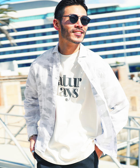 Bホワイトカモ(長袖) MODEL : GO 180cm 66kg Lsize