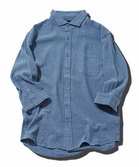 Aライトインディゴ(7分袖)