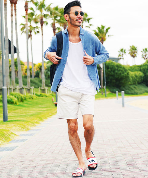 Bライトインディゴ(長袖) MODEL : GO 180cm 66kg Lsize