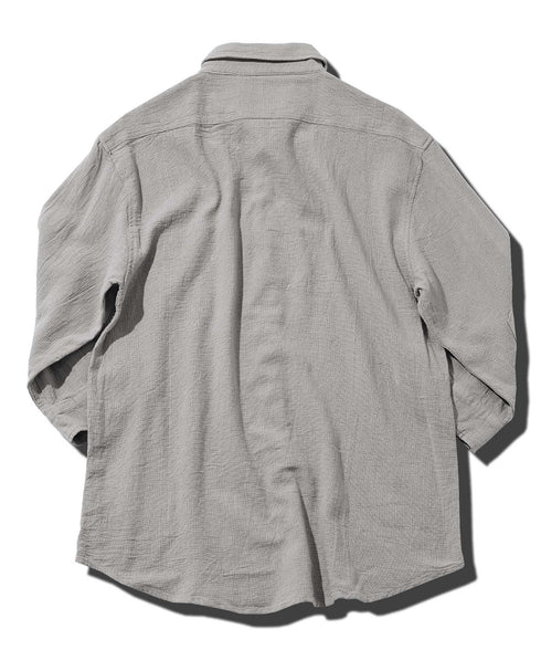 ストレッチ綿麻パナマシャツ