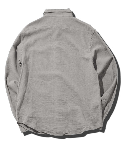 ストレッチ綿麻パナマシャツ