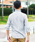 ストレッチ綿麻パナマシャツ MODEL : GO 180cm 66kg Lsize