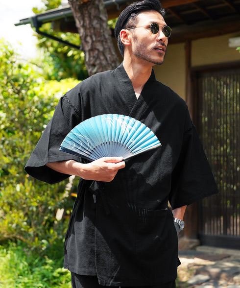 A黒しじら(甚平)