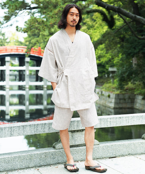 A生成り絣(甚平)