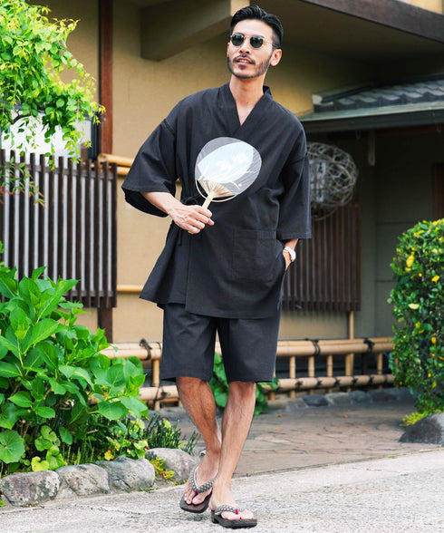 A藍しじら(甚平)