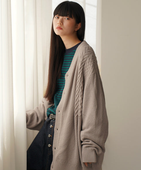 H165 / 着用サイズ: M グレイッシュベージュ