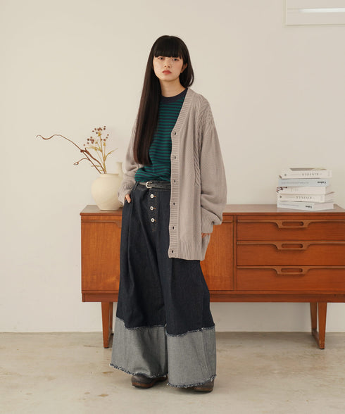 H165 / 着用サイズ: M グレイッシュベージュ