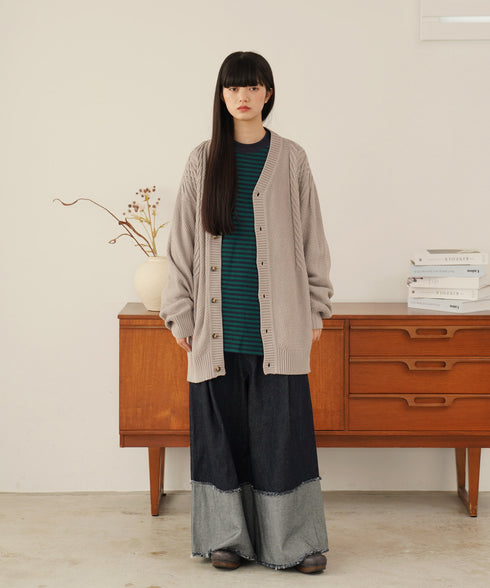 H165 / 着用サイズ: M グレイッシュベージュ