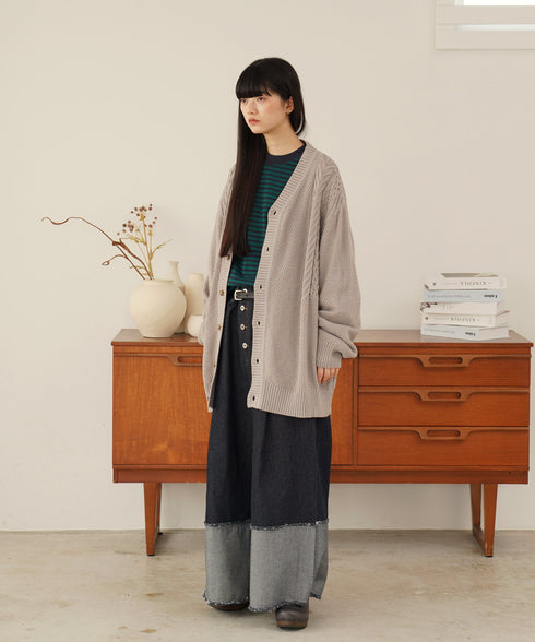 H165 / 着用サイズ: M グレイッシュベージュ