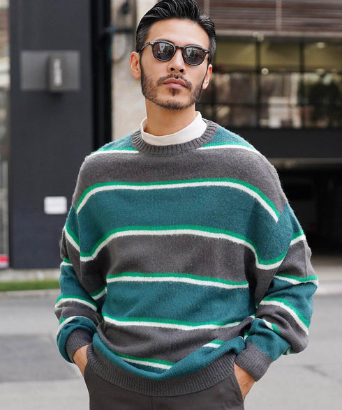 チャコールグレー×グリーン MODEL : GO 180cm 66kg Lsize