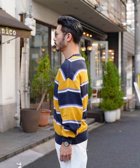 ネイビー×サンド MODEL : GO 180cm 66kg Lsize