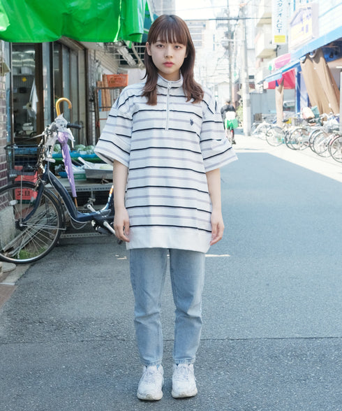 H153 / 着用サイズ: M ホワイトボーダー