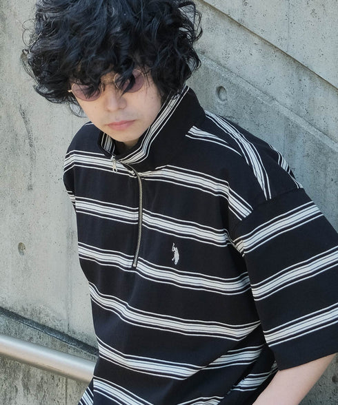 H174 / 着用サイズ: XL ブラックボーダー