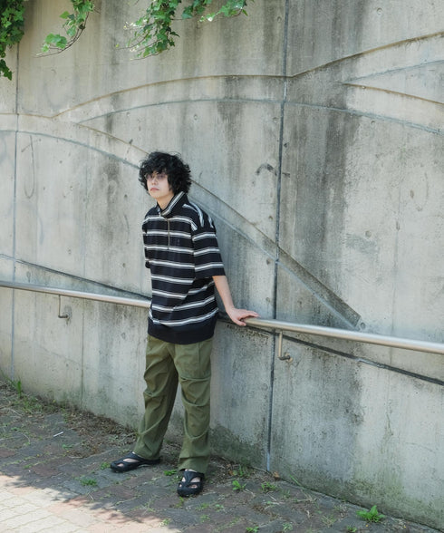 H174 / 着用サイズ: XL ブラックボーダー