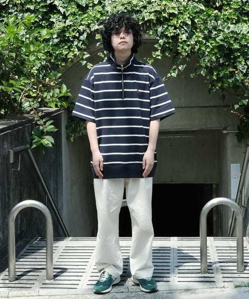 H174 / 着用サイズ: XL ネイビーボーダー