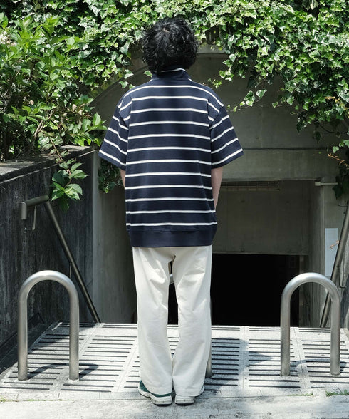 H174 / 着用サイズ: XL ネイビーボーダー