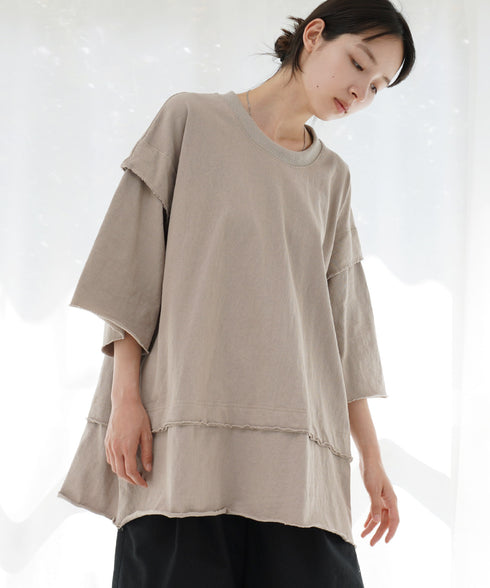 H166 / 着用サイズ: L グレイッシュベージュ