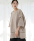 H166 / 着用サイズ: L グレイッシュベージュ