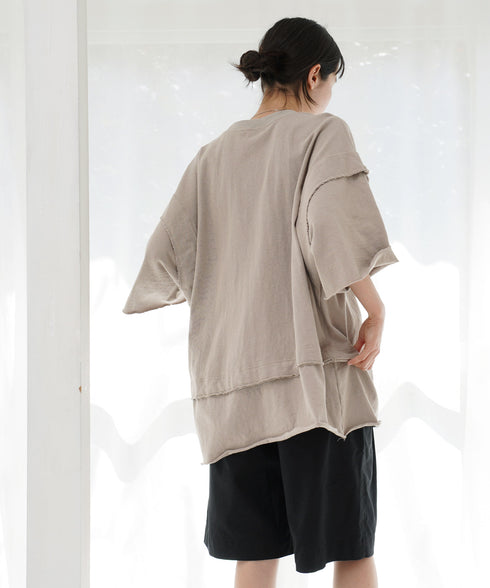 H166 / 着用サイズ: L グレイッシュベージュ