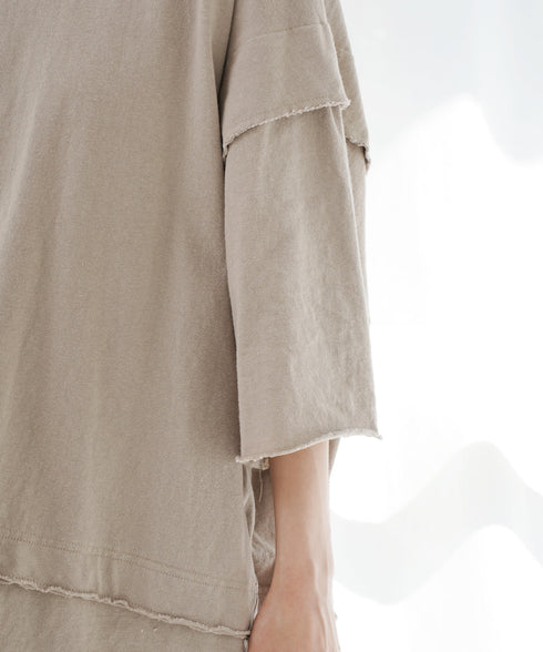 オーバーサイズ カットオフ ショートスリーブ カットソー OUTLET SALE