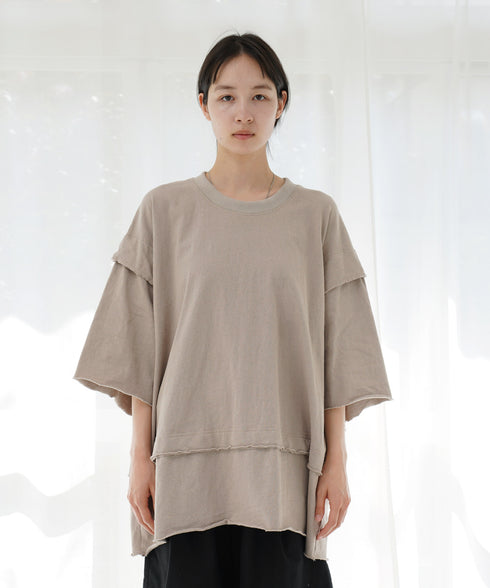 H166 / 着用サイズ: L グレイッシュベージュ